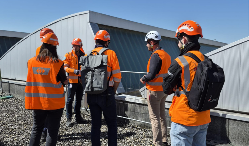 Réunion de coordination sur les toits du CEG à Genève