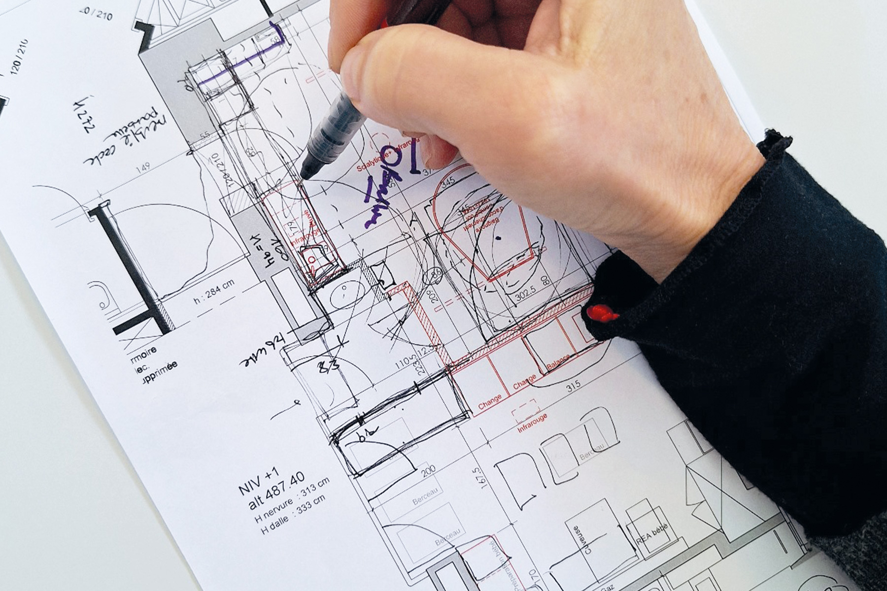 Plan de création de la salle d’accouchement de la Clinique Cecil – MAT Architecture