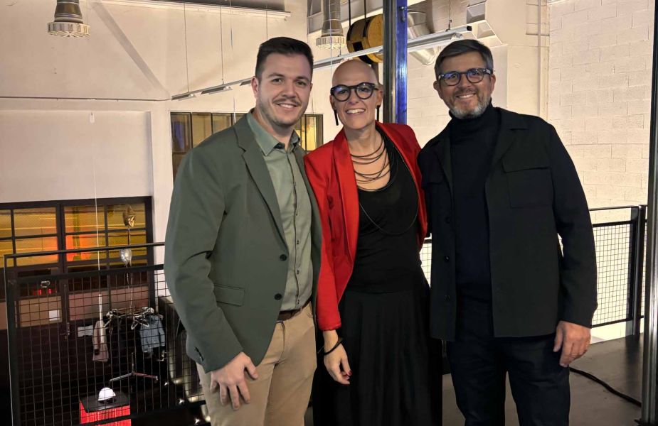 Les trois associés de MAT réunis lors de la célébration des 15 ans
